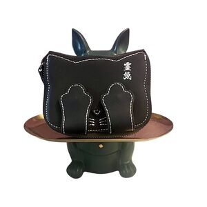 Kawaii Black Cat "Peek-a-Boo" Vegan Leather Coin Purse & Wallet NWOT